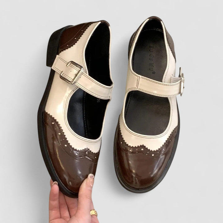 Mary Jane Shoes for Women | Contrasting Two-tone Upper
