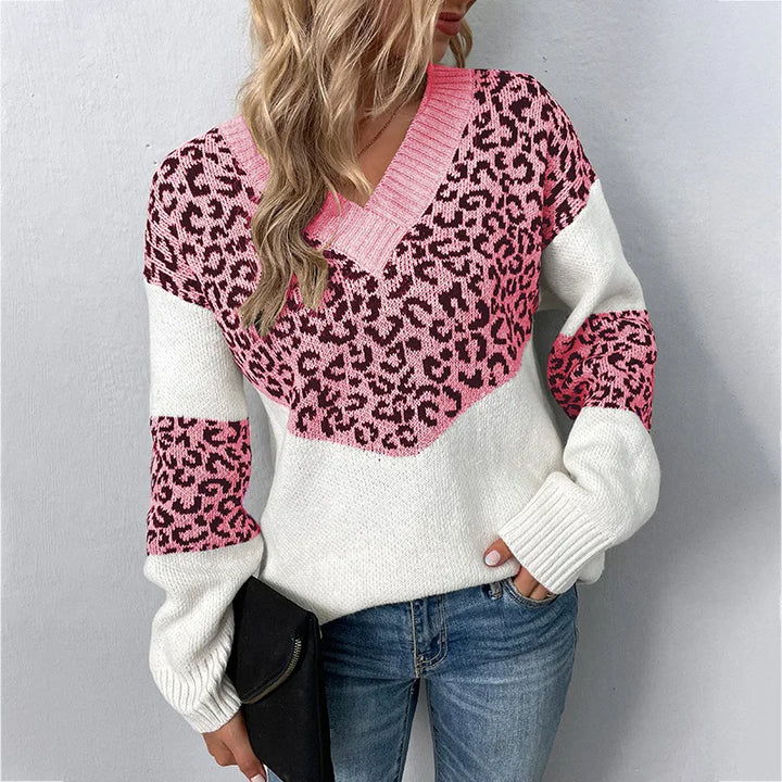 Women's  Sweater | Long Sleeve Contrast Sections