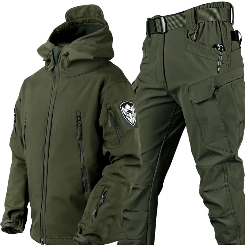 Men’s Two-Piece Set | Hooded Jacket Cargo Pants