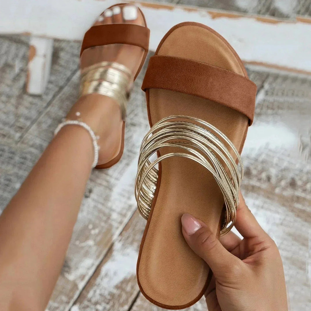 Sandals For Women | Flat Slide Double Strap