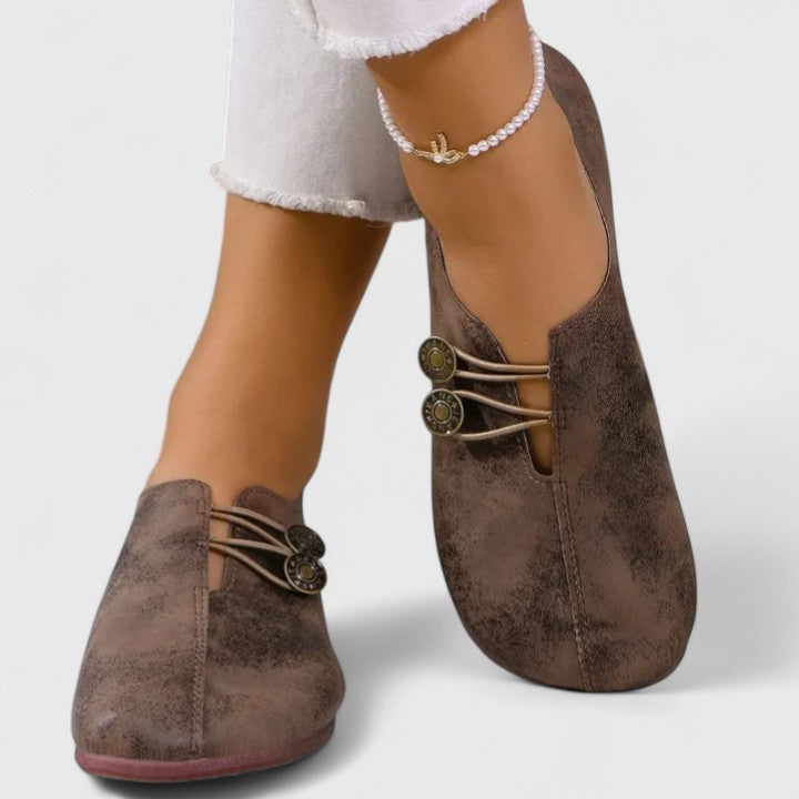 Loafers for Women | Slip-On Button Detail