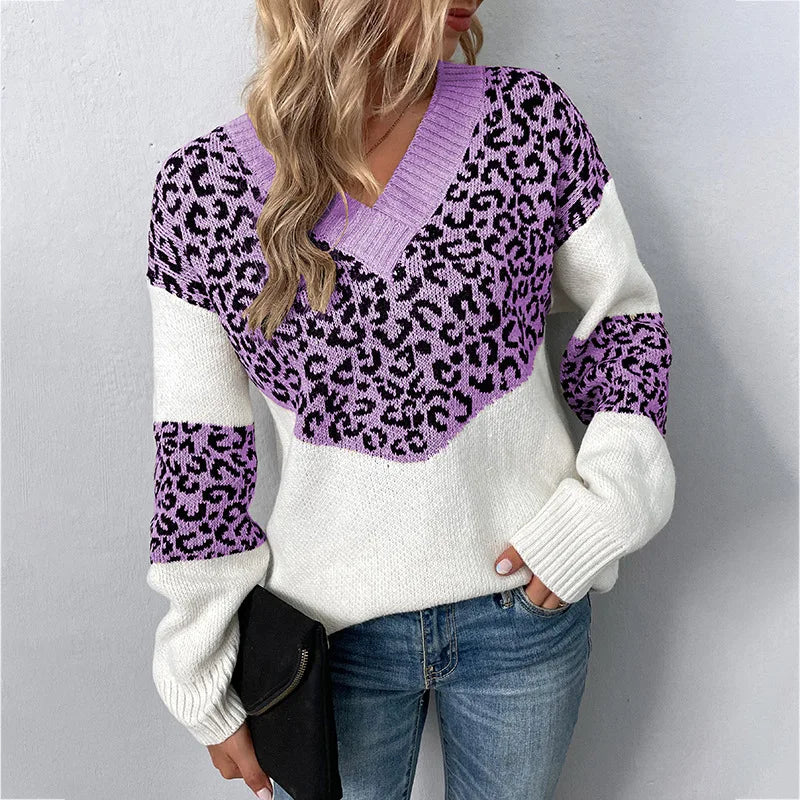 Women's  Sweater | Long Sleeve Contrast Sections