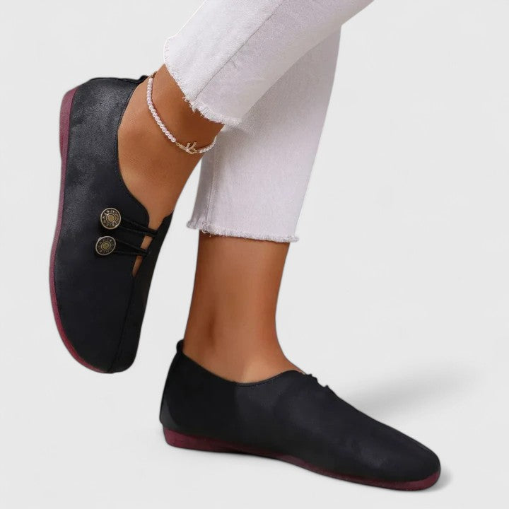 Loafers for Women | Slip-On Button Detail