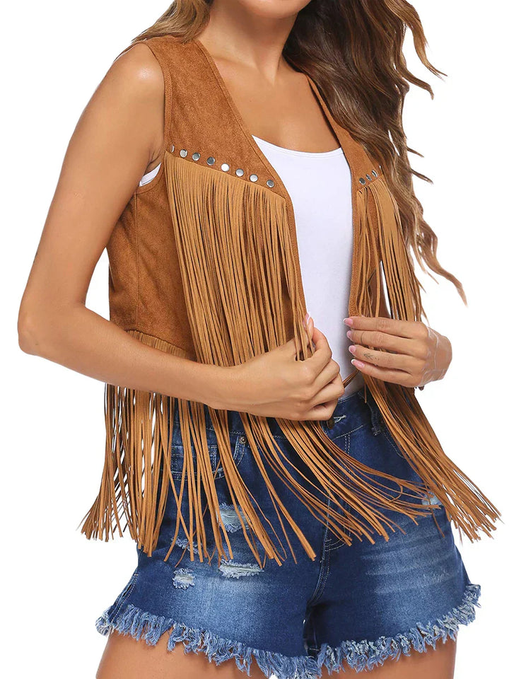 Women's Vest | Sleeveless Fringe Detailing