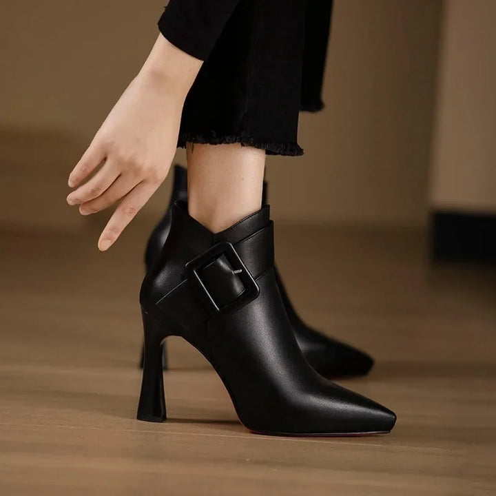 Boots For Women | Buckle Strap High Heel Structure