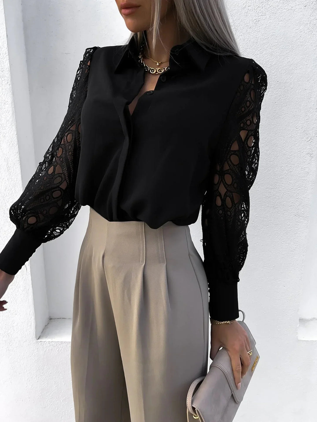 Women's Blouse | Classic Collar Shirt-Style Design