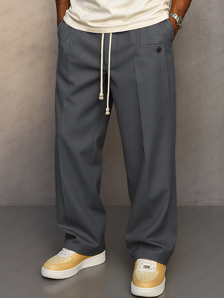 Men’s Lounge Pants | Wide Leg Drawstring Front