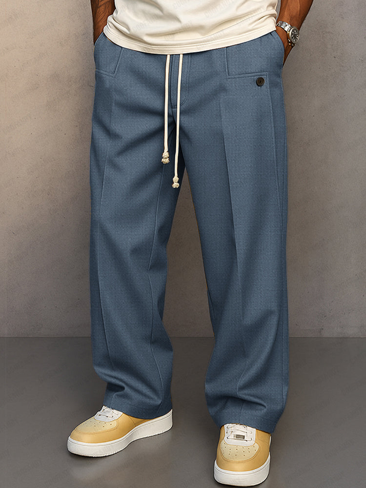 Men’s Lounge Pants | Wide Leg Drawstring Front