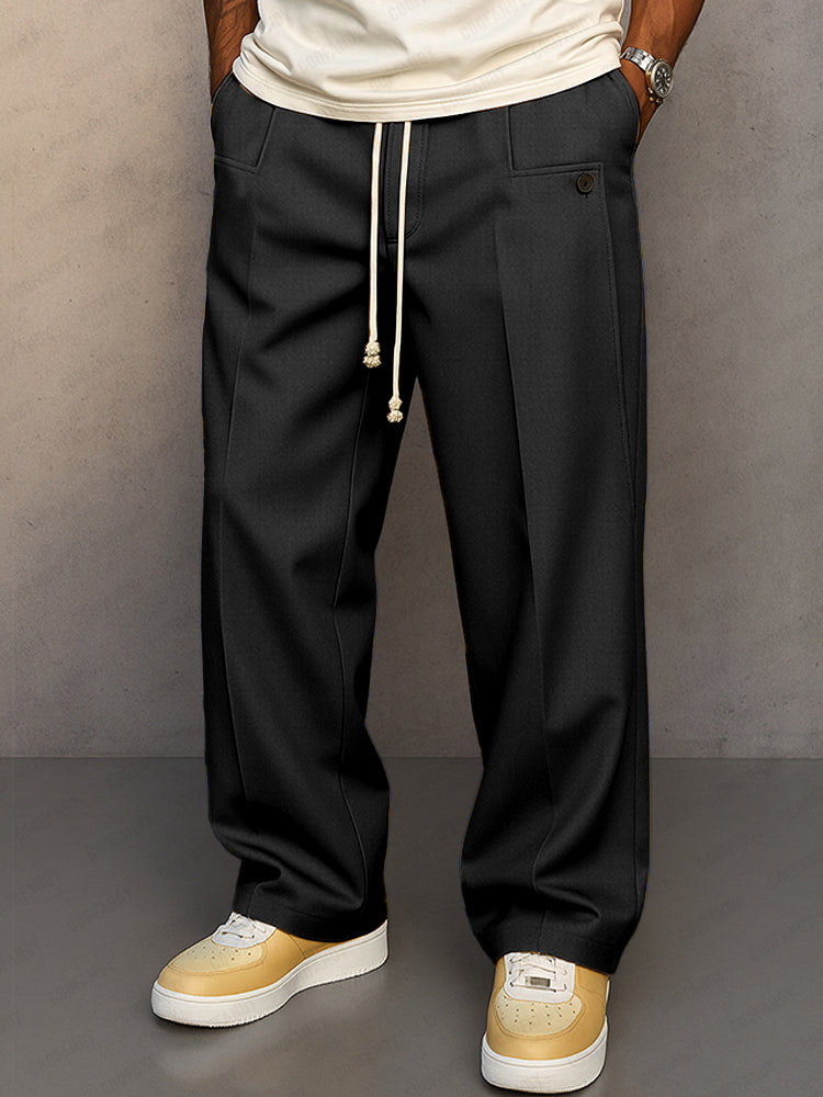 Men’s Lounge Pants | Wide Leg Drawstring Front