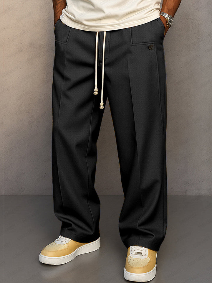 Men’s Lounge Pants | Wide Leg Drawstring Front