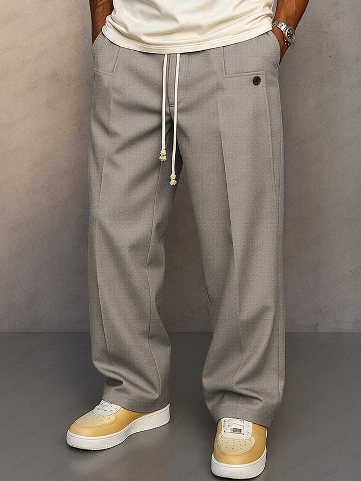 Men’s Lounge Pants | Wide Leg Drawstring Front