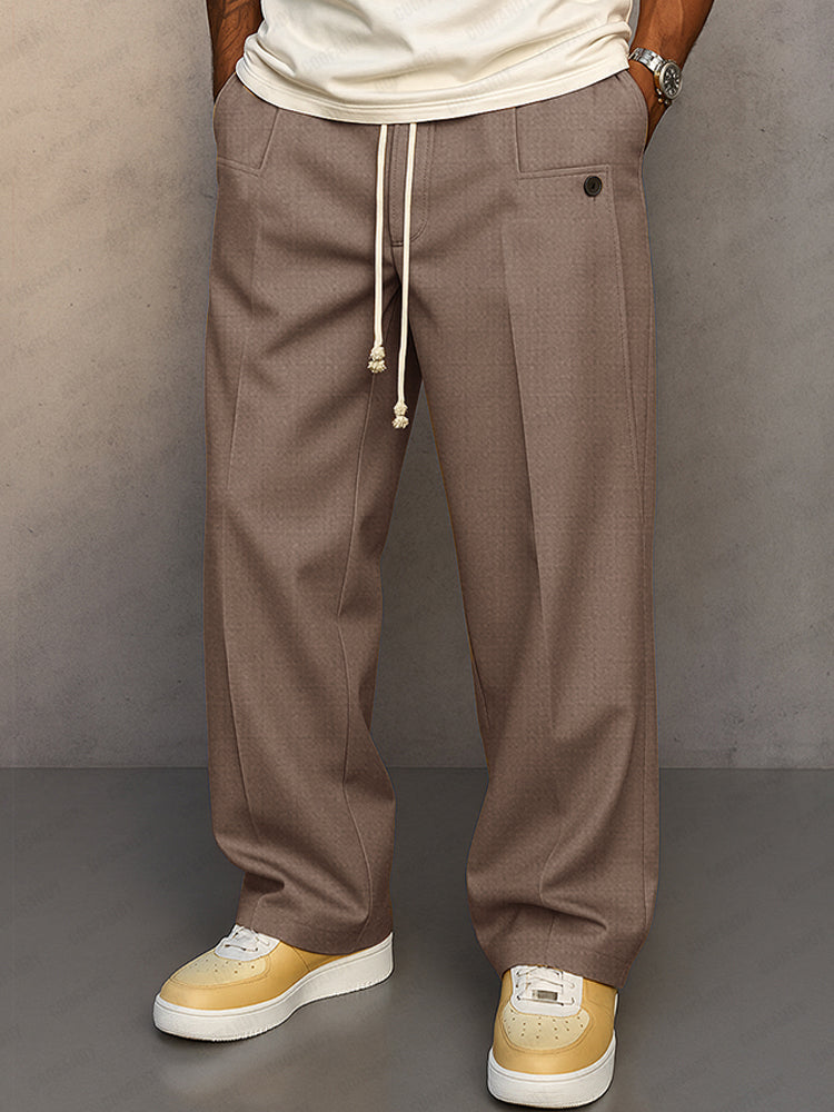 Men’s Lounge Pants | Wide Leg Drawstring Front