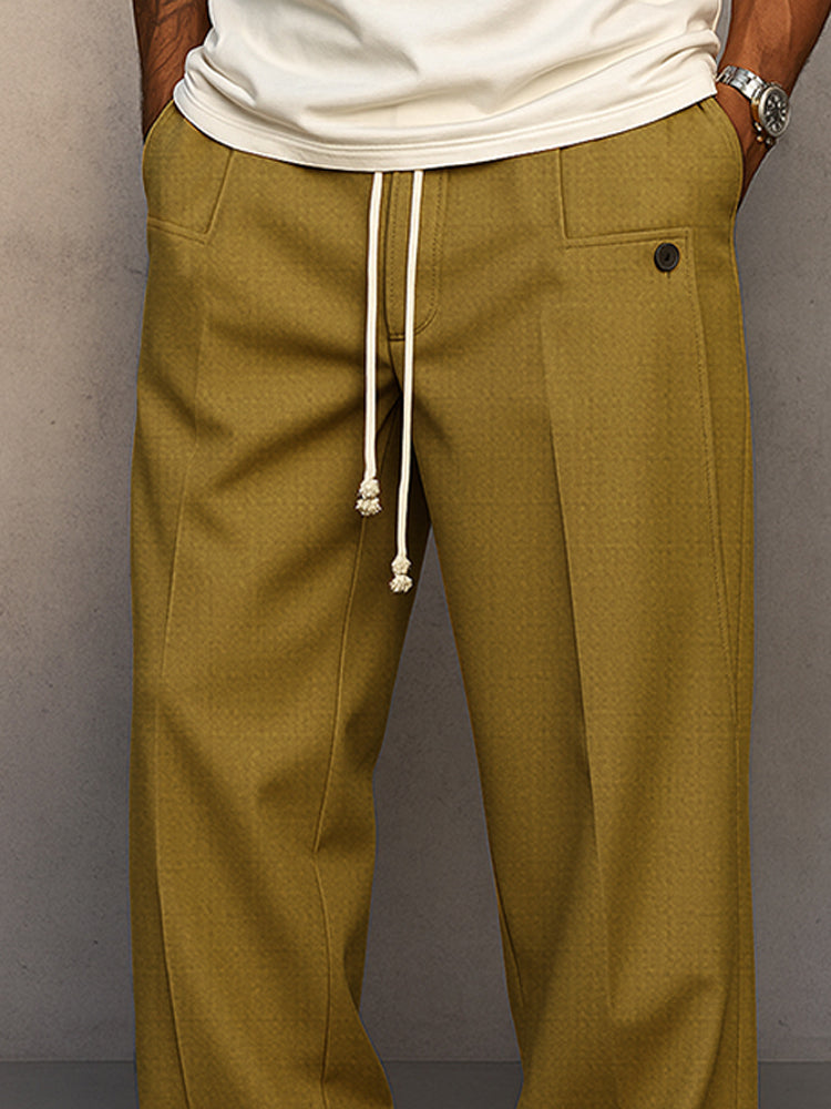Men’s Lounge Pants | Wide Leg Drawstring Front