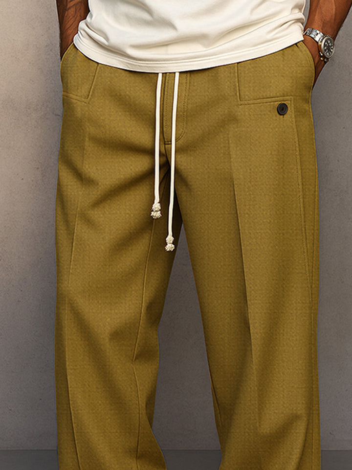 Men’s Lounge Pants | Wide Leg Drawstring Front
