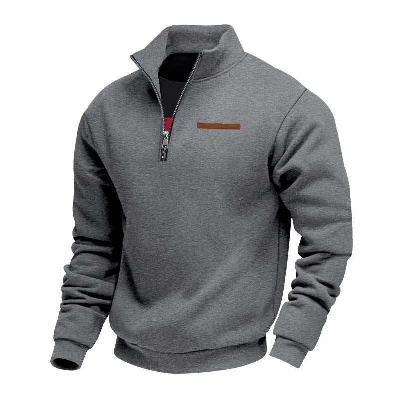 Men’s Sweatshirt | Quarter Zip Stand Collar