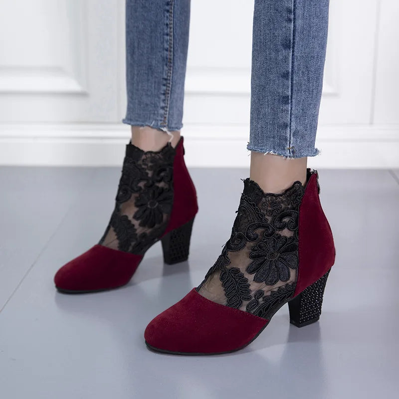 Boots for Women | Sheer Floral Print