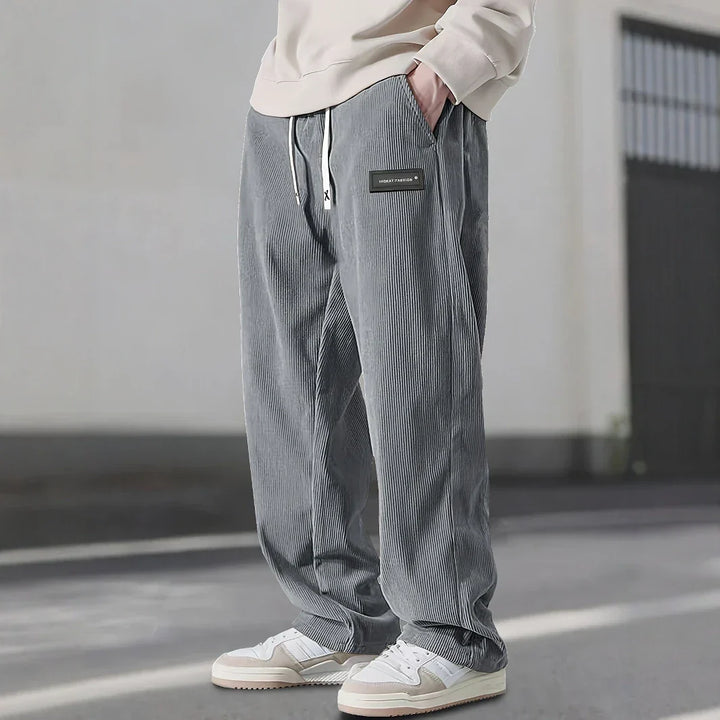 Men’s Lounge Pants | Wide Leg Ribbed Texture