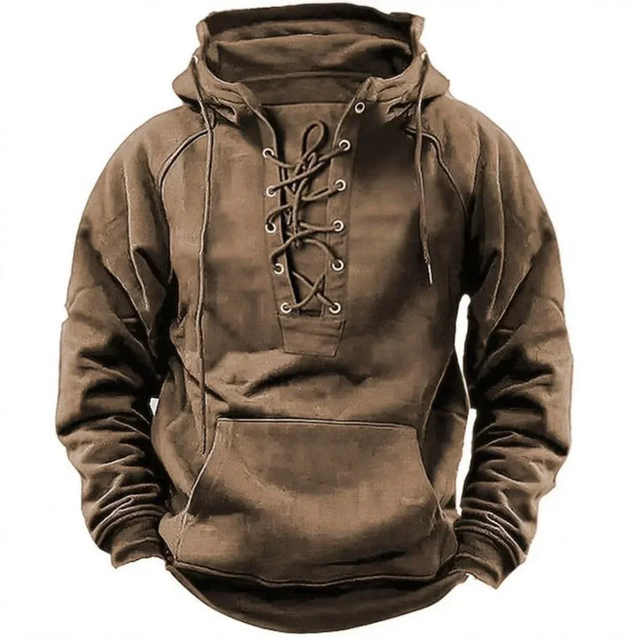 Men’s Hoodie | Lace Up Front Design