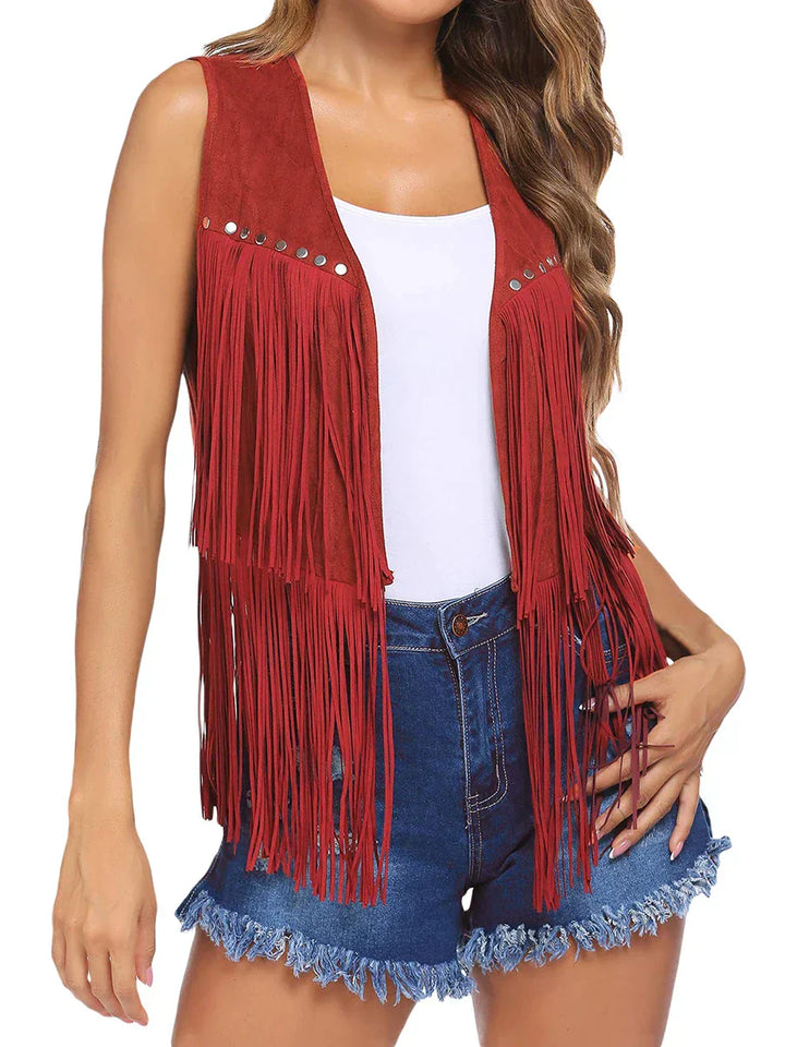Women's Vest | Sleeveless Fringe Detailing