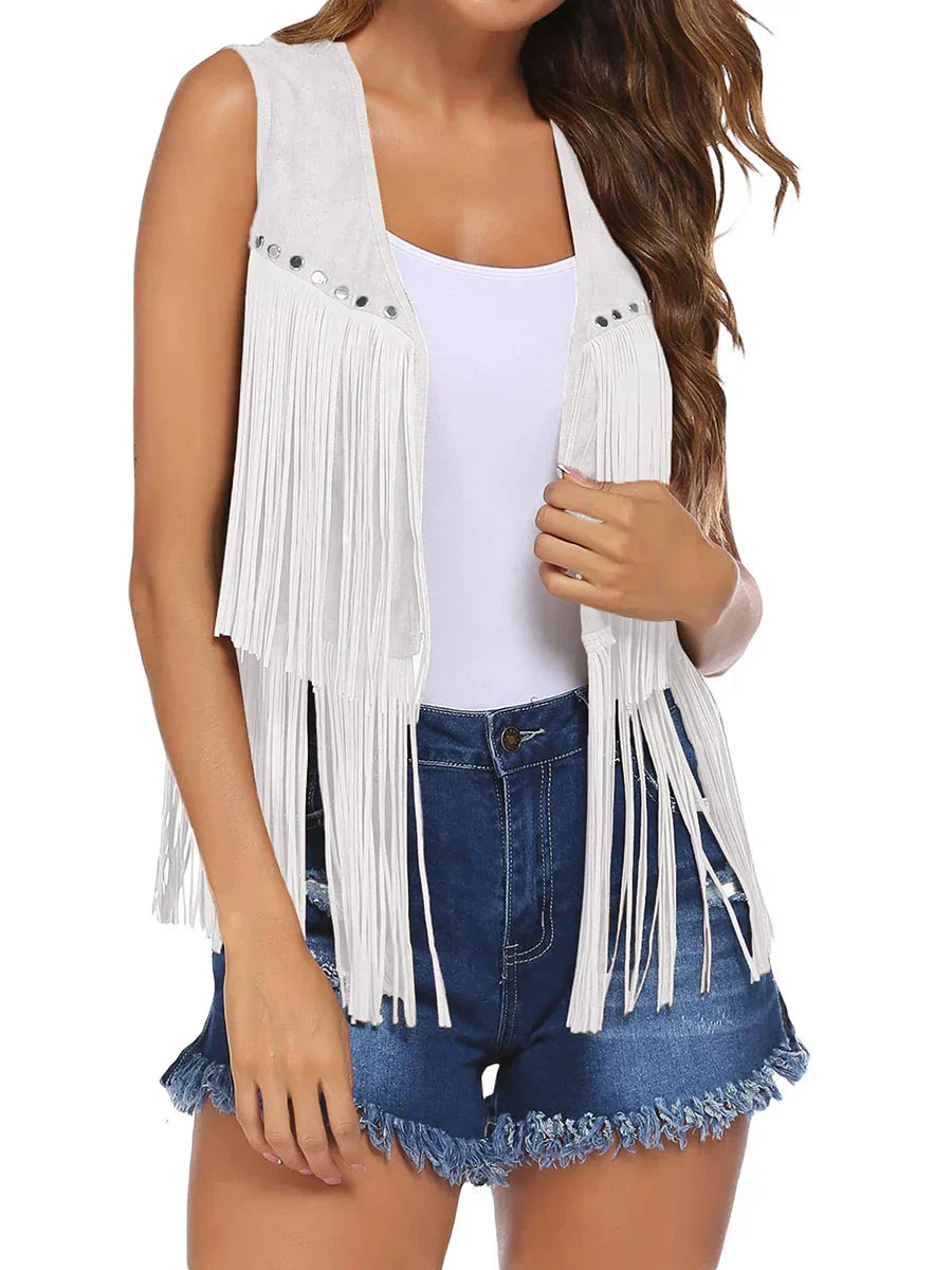 Women's Vest | Sleeveless Fringe Detailing
