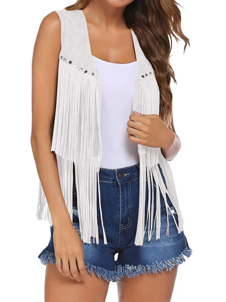 Women's Vest | Sleeveless Fringe Detailing
