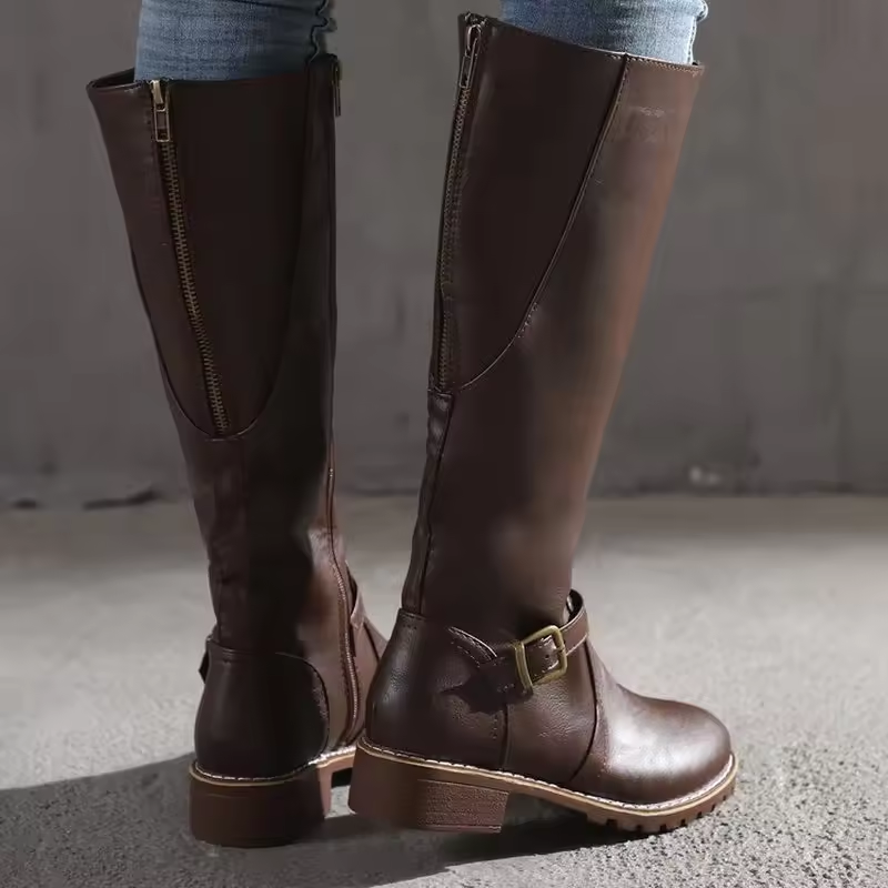 Boots For Women | Slip On Buckle Strap