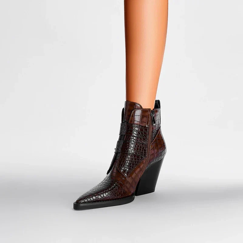 Boots For Women | Pointed Toe Buckle Strap Details