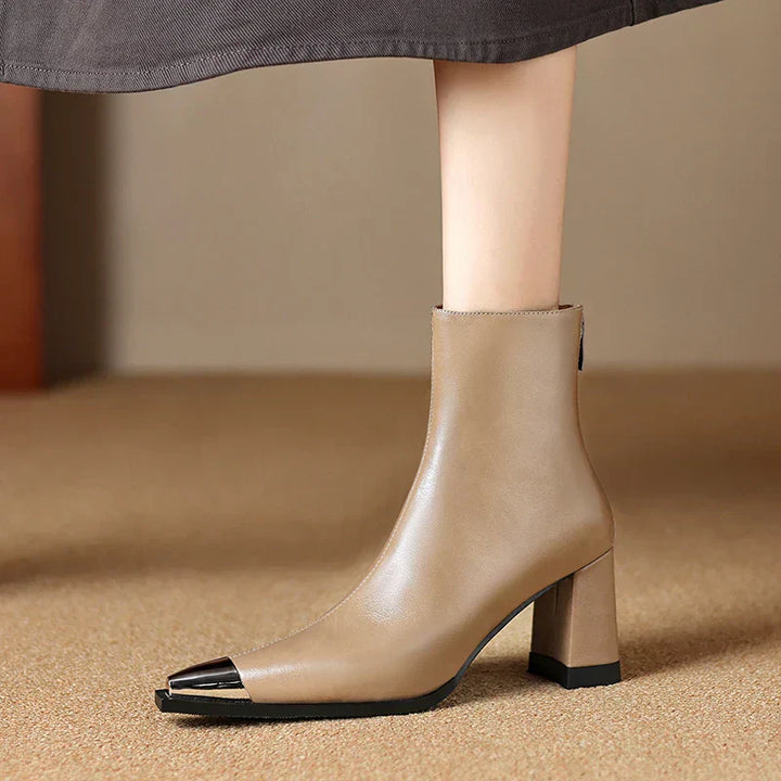 Boots For Women | Block Heel Pointed Closed Toe
