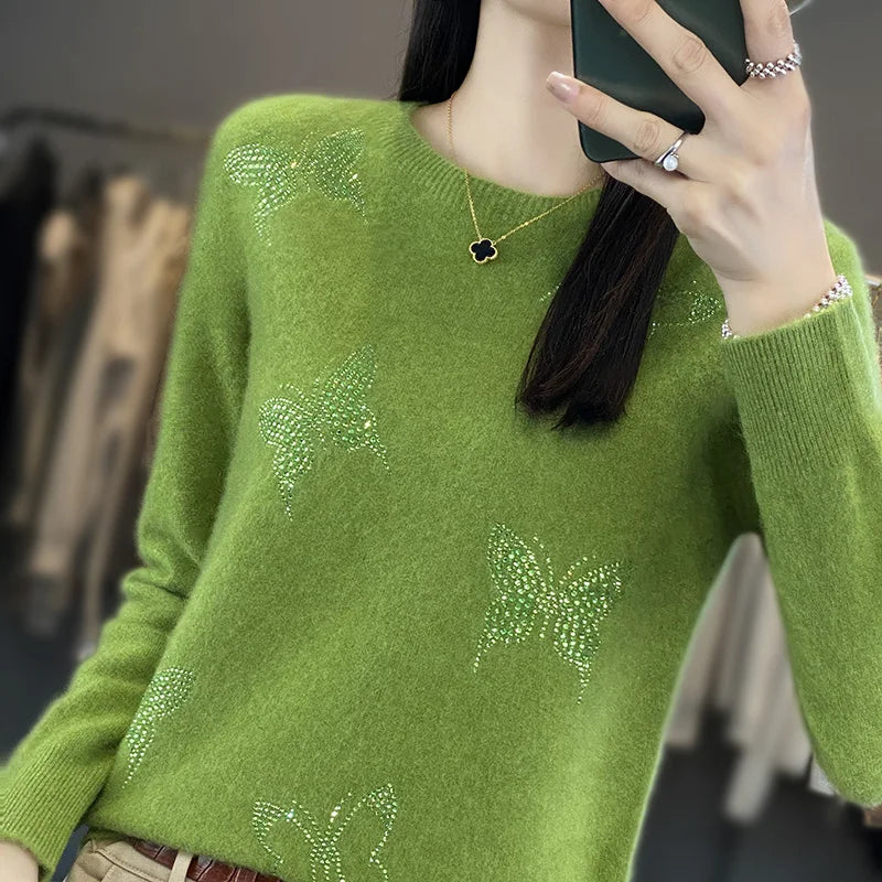 Women’s Sweater | Butterfly Embellishment Detail