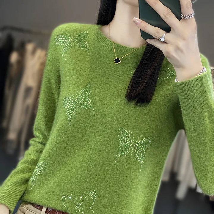 Women’s Sweater | Butterfly Embellishment Detail