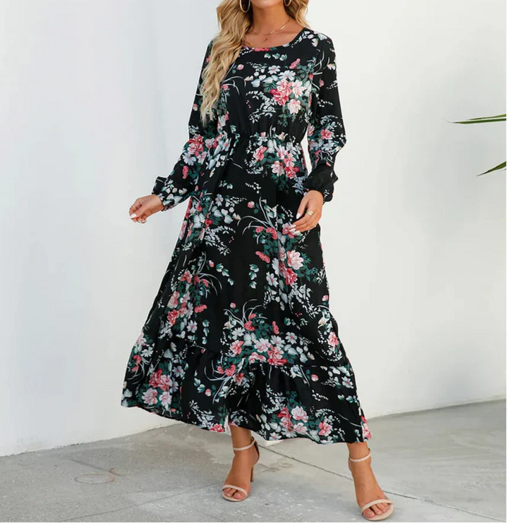 Women’s Dress | Floral Long-Sleeved Maxi