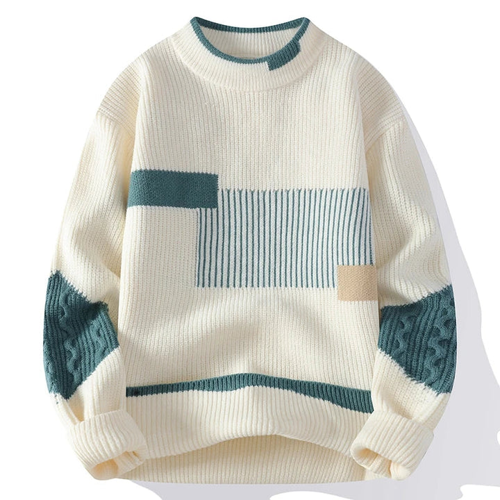 Men’s Sweater | Color Block Crew Neck