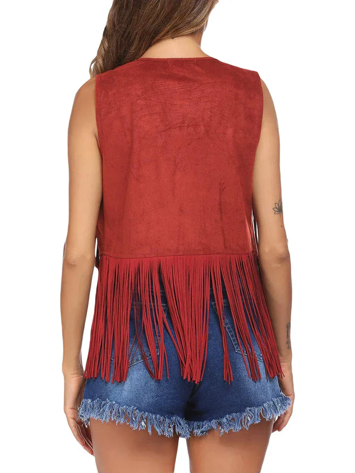 Women's Vest | Sleeveless Fringe Detailing