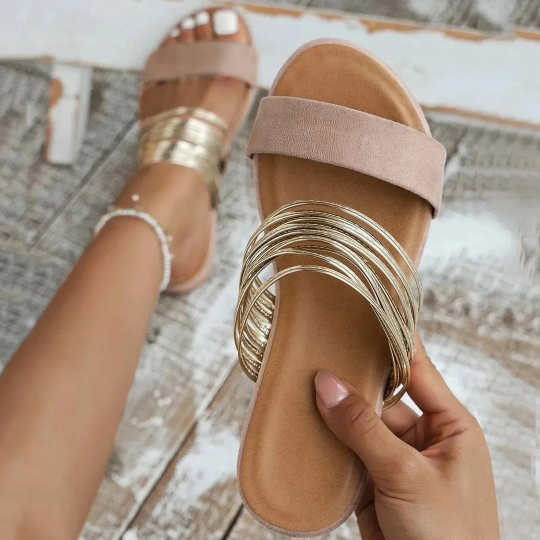 Sandals For Women | Flat Slide Double Strap