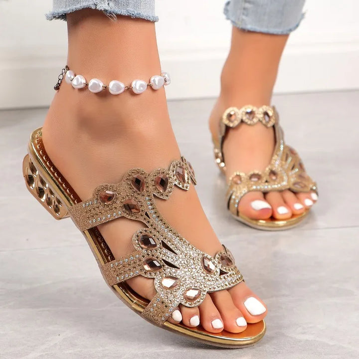 Sandals For Women | Decorative Strap Block Heel Shape