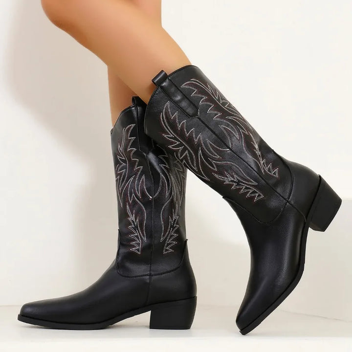 Cowboy Boots for Women | Western Embroidery Pointed Toe