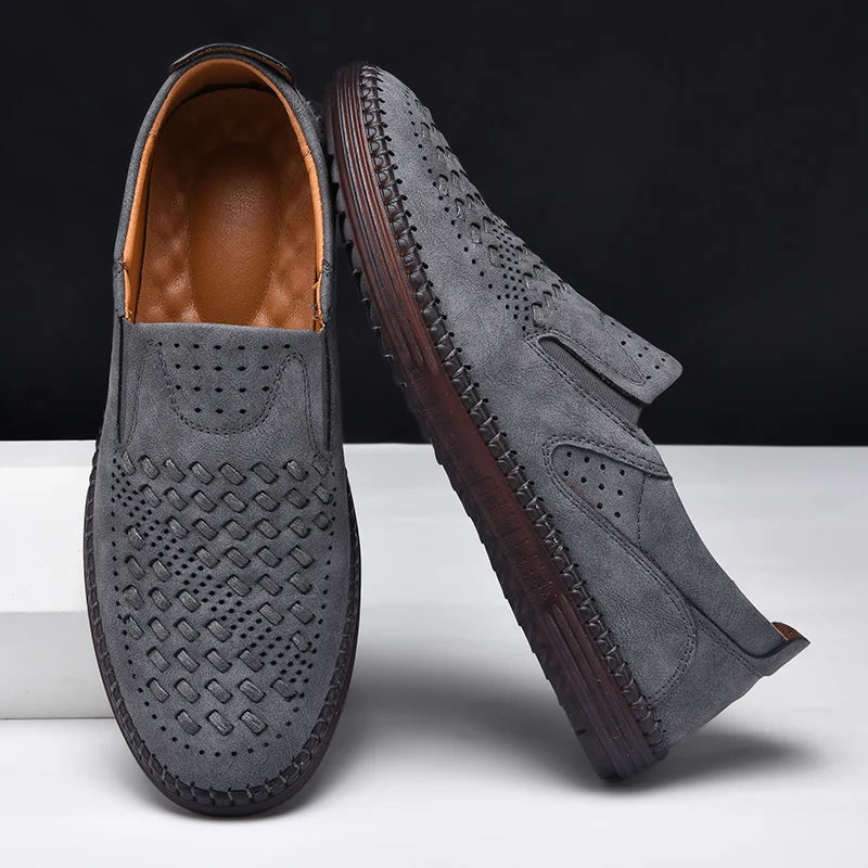 Men's Loafers | Perforated Textured Upper