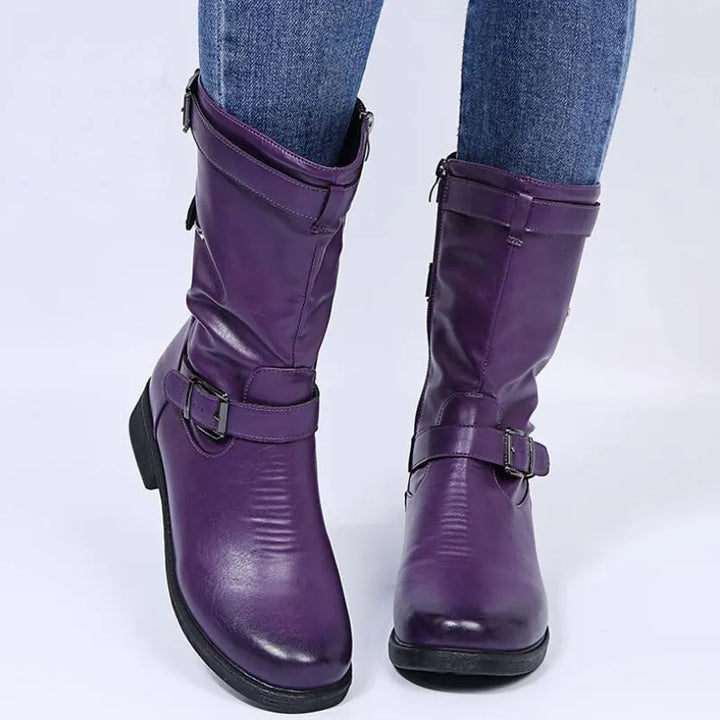 Boots for Women | Mid Calf Buckle Accent