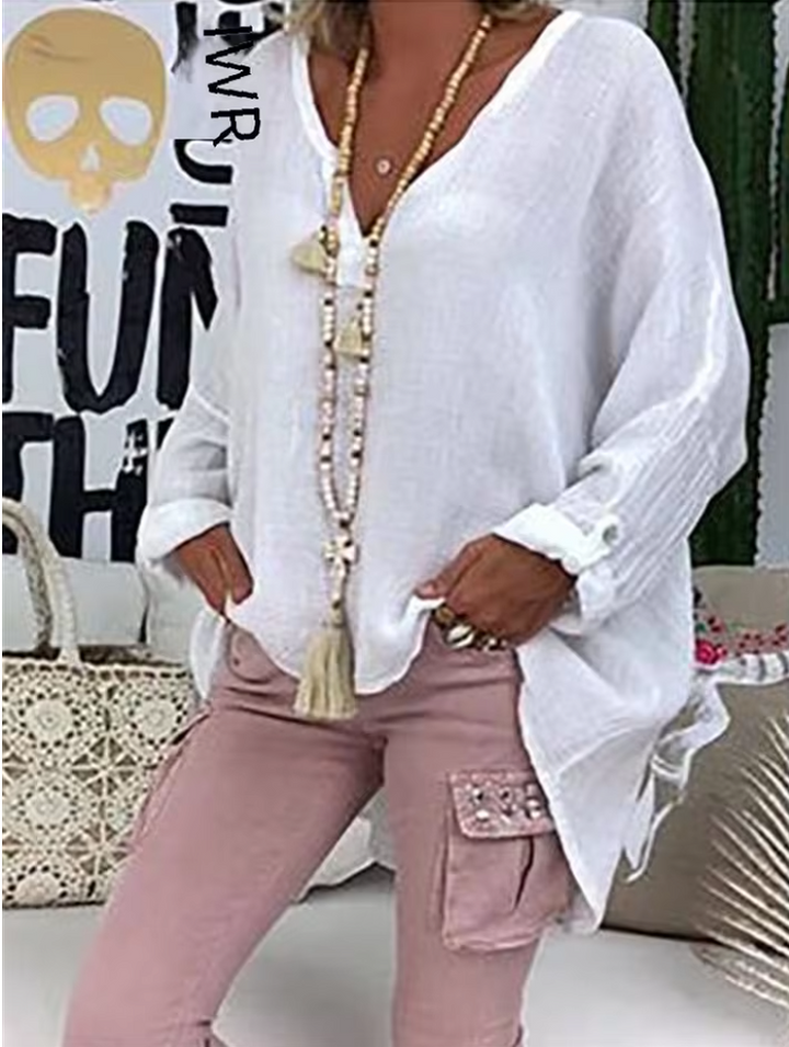 Women's Blouse | V-Neck Long Sleeve