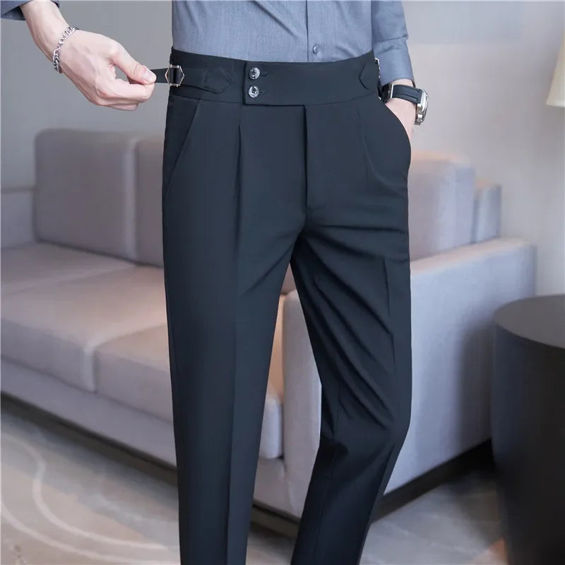 Men’s Trousers | Double Pleat High Waist