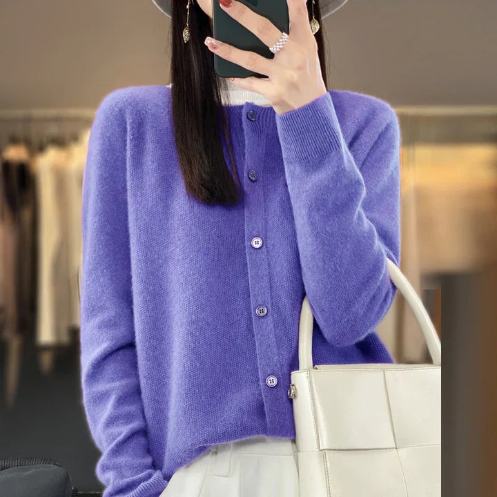 Women’s Cardigan | Round Neckline Knitted