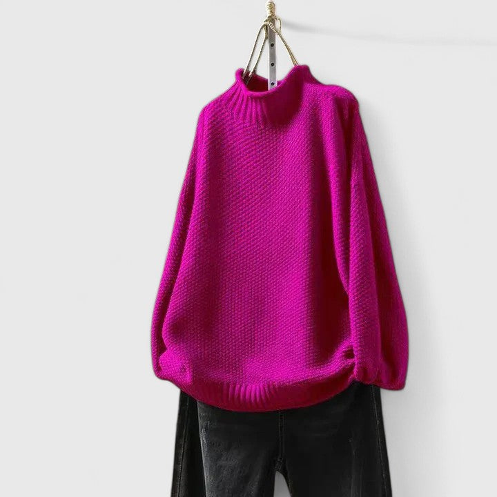 Women’s Sweater | High Ribbed Turtleneck Collar
