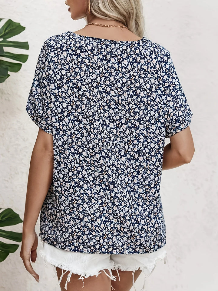 Women’s Blouse | Button Front Floral Print