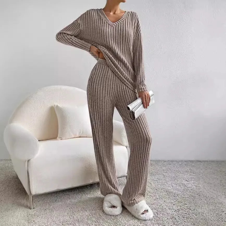 Women’s Loungewear | Long Sleeve Top and Wide Leg Pants
