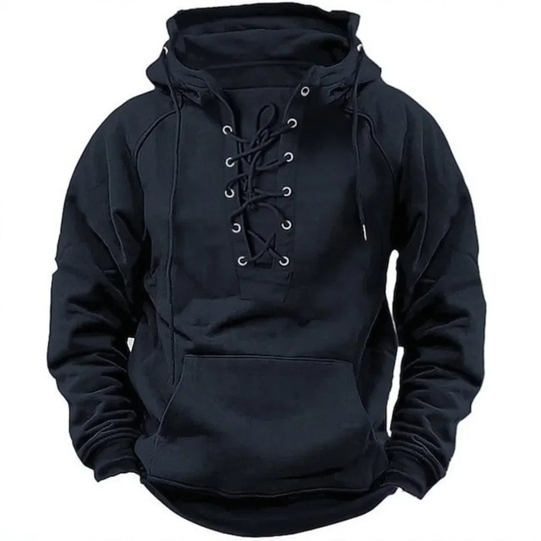 Men’s Hoodie | Lace Up Front Design