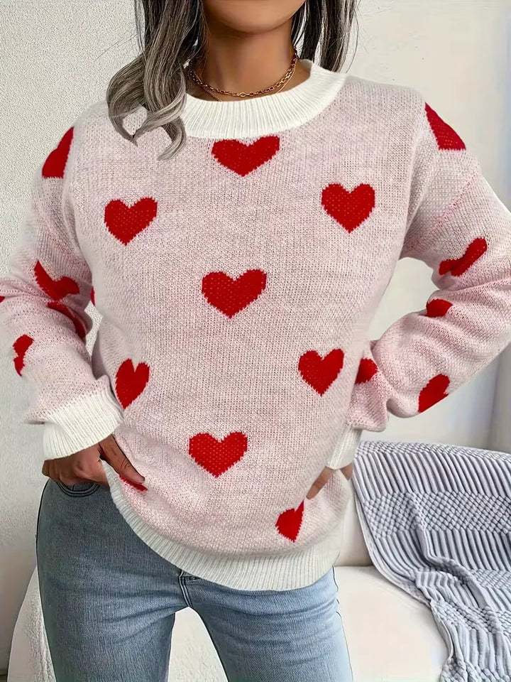 Women’s Sweater | Graphic Heart Pattern