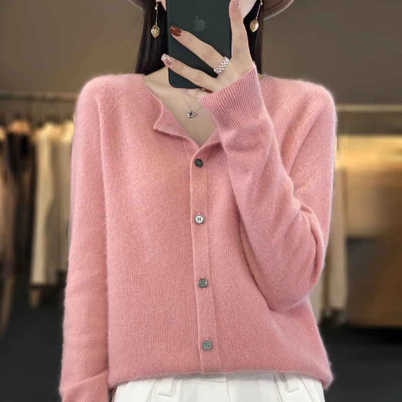 Women’s Cardigan | Round Neckline Knitted
