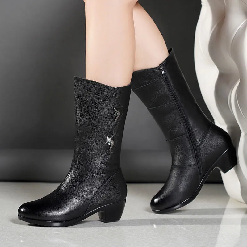 Boots for Women | Mid-Calf Side Zip