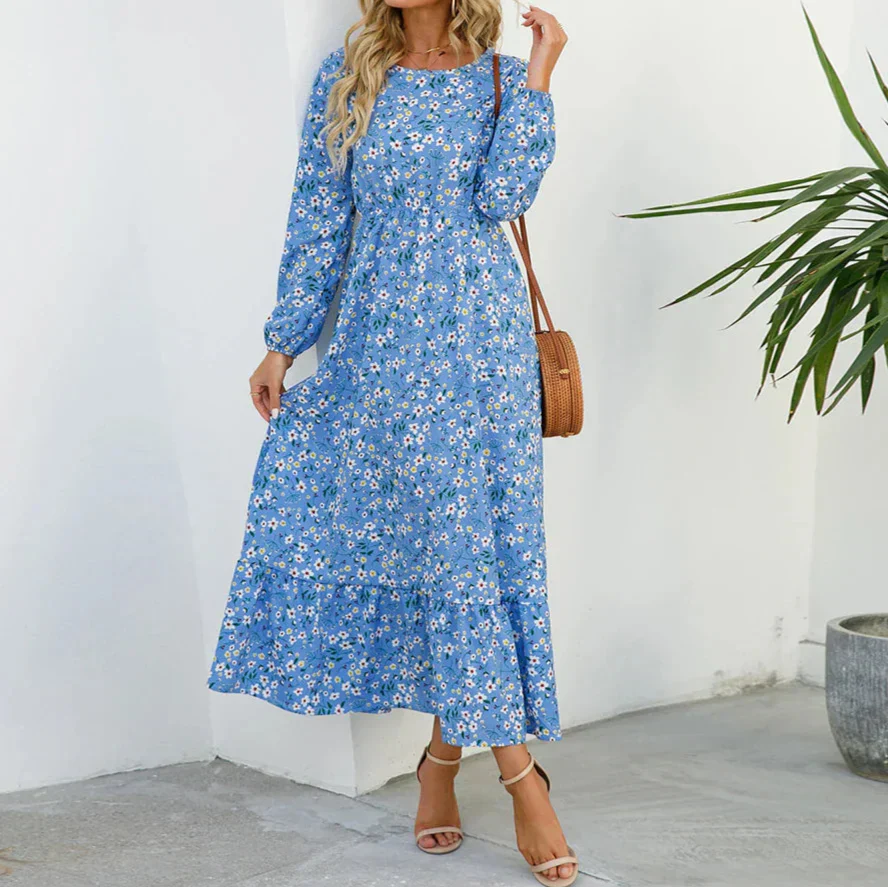 Women’s Dress | Floral Long-Sleeved Maxi