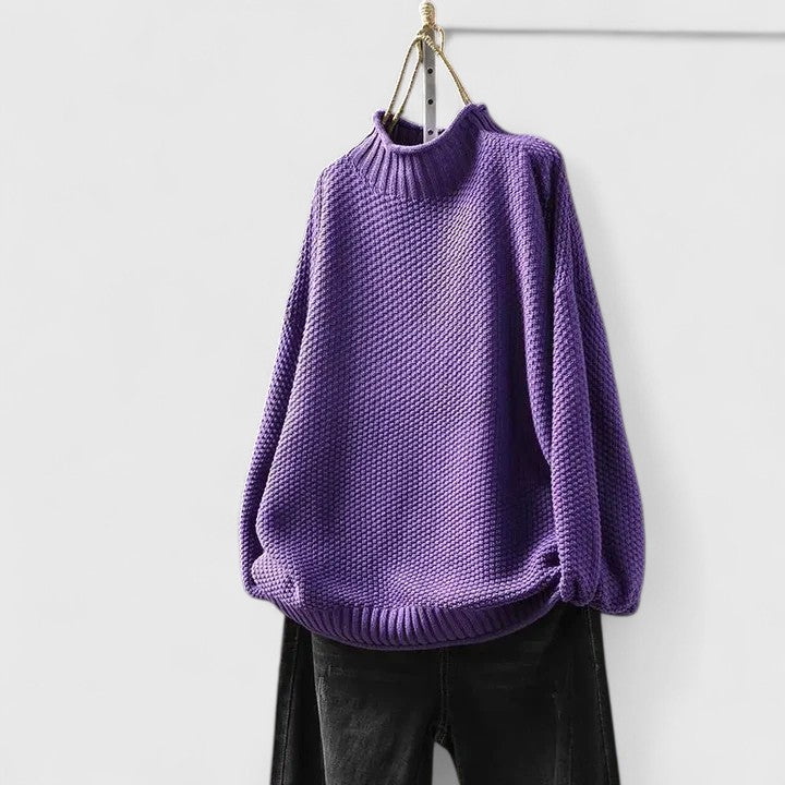 Women’s Sweater | High Ribbed Turtleneck Collar